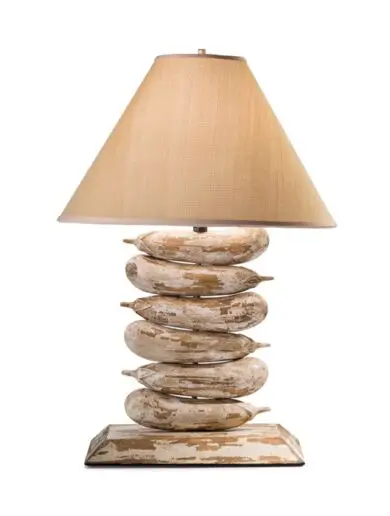 Eggplant Table Lamp | White Wash