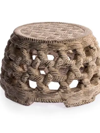 Japanese Stool | White Wash