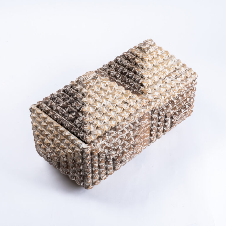 Solid Acacia Trompe Box | Medium Finish
