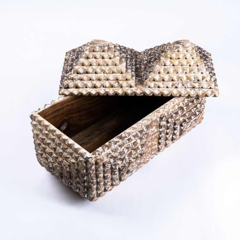 Solid Acacia Trompe Box | Medium Finish - Image 2