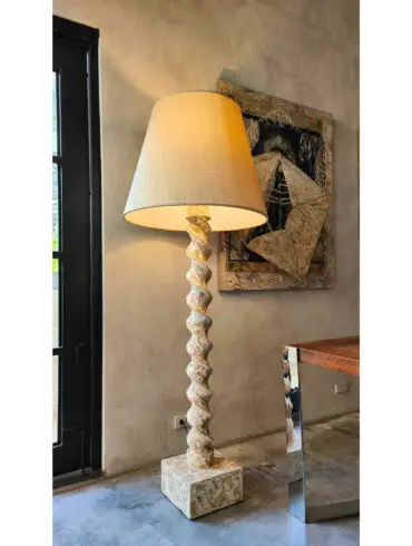 Balustrado Floor Lamp | White Wash