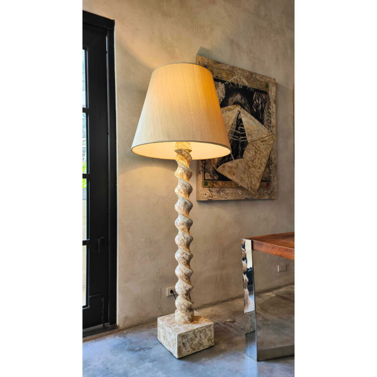 Balustrado Floor Lamp | White Wash