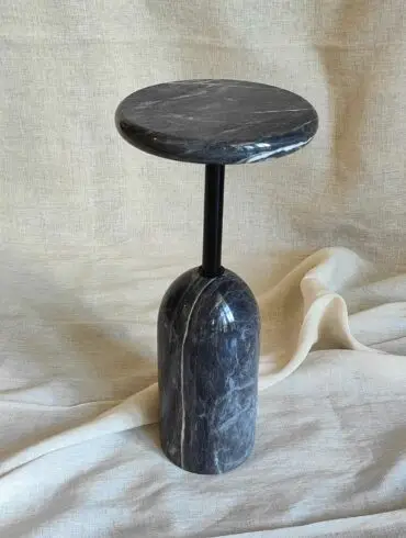 Black Marble Side Table