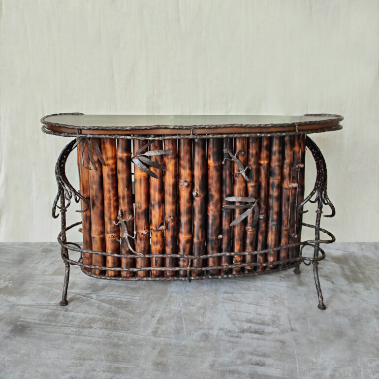 Barcelona Bar, Sculptured Metal & Bamboo