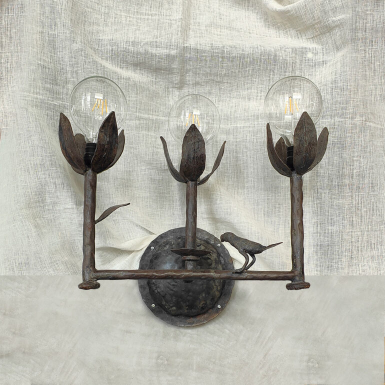 Sculptured Wall Lamp, After Diego G.