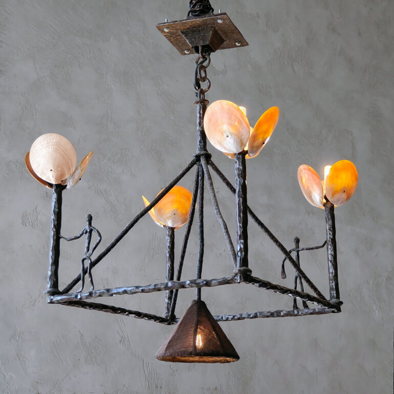 Sculptured Chandelier I, After Diego G.