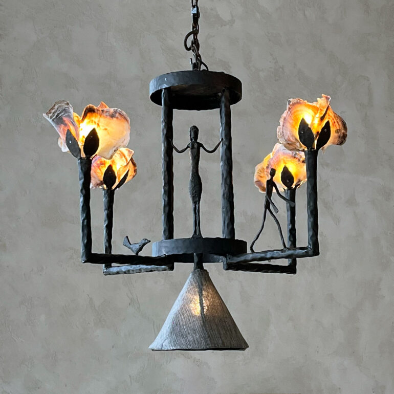 Sculptured Chandelier II, After Diego G.
