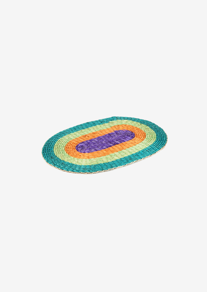 Oval Binding Abaca | Small Green to Purple