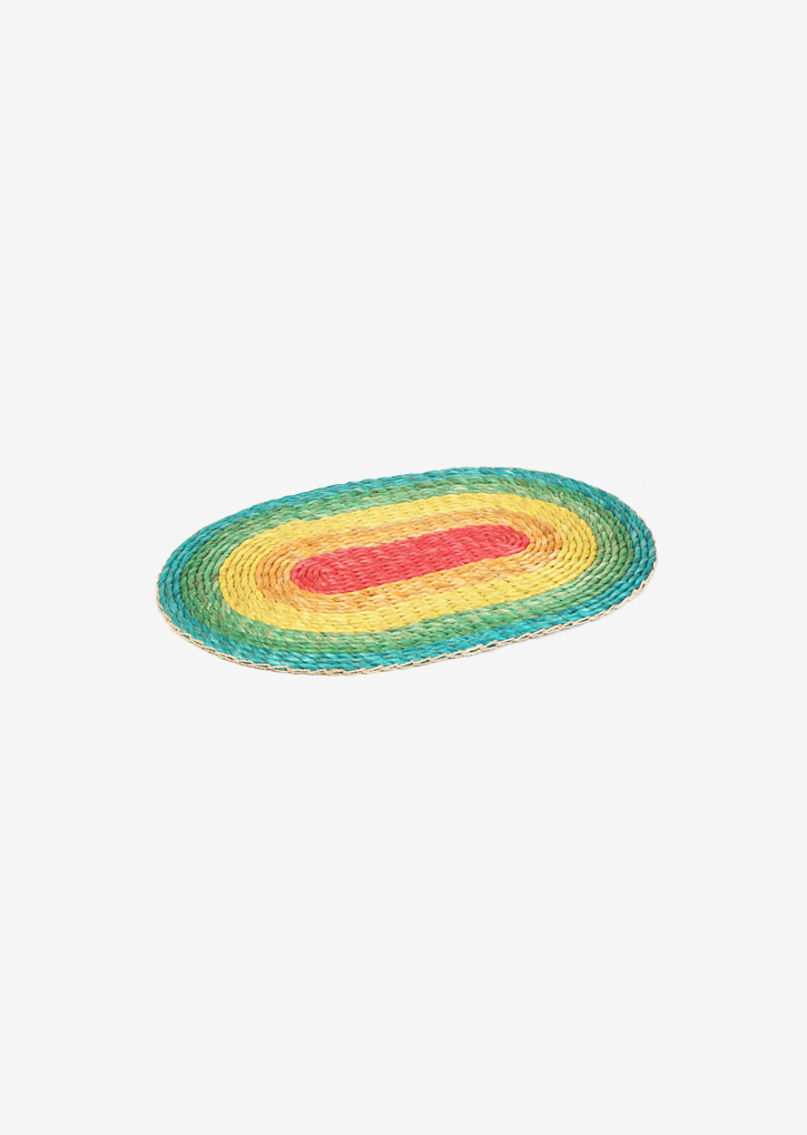 Oval Binding Abaca | Small Red to Green