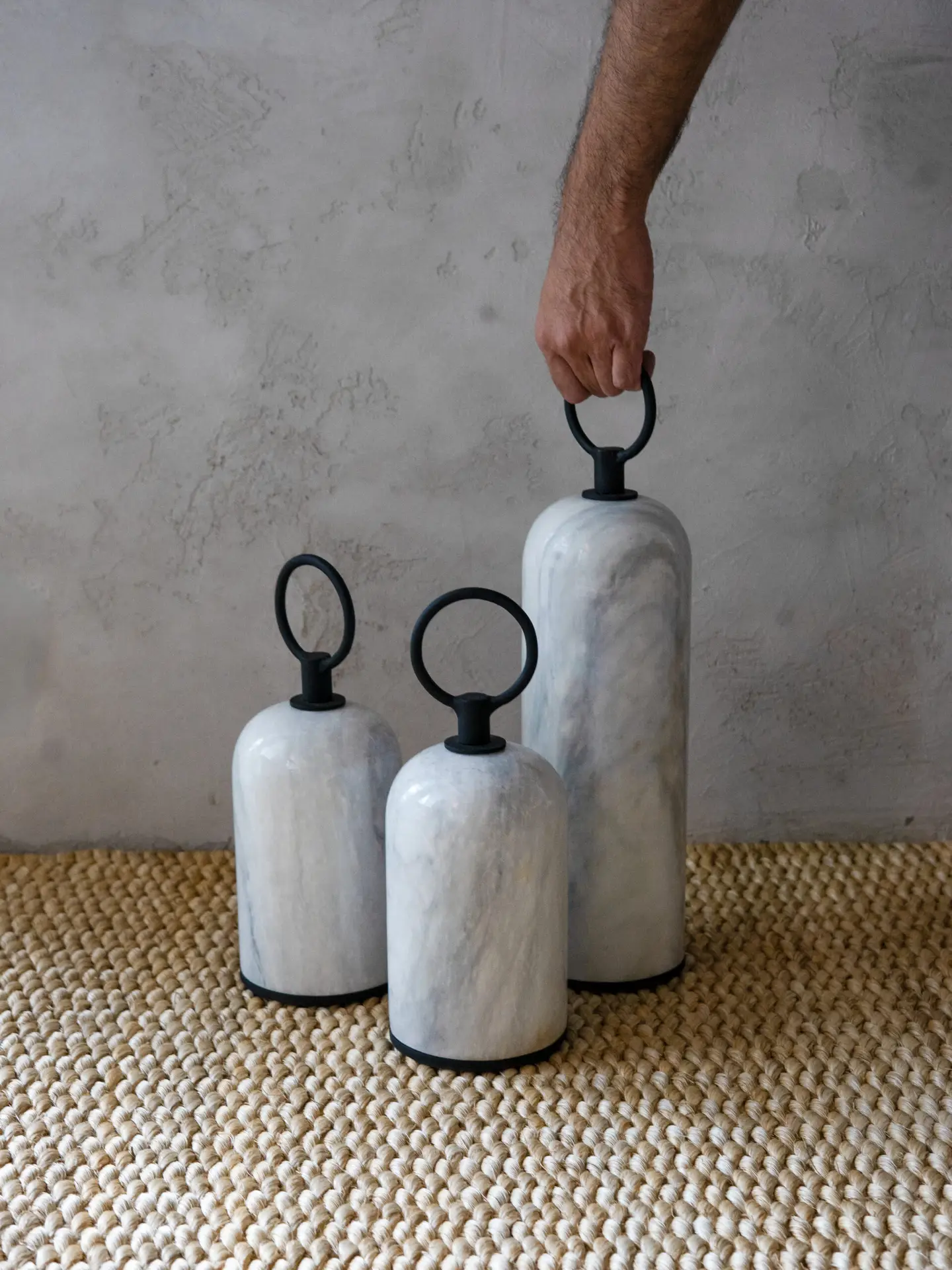 Doorstopper | Small Cylinder Storm White - Image 3
