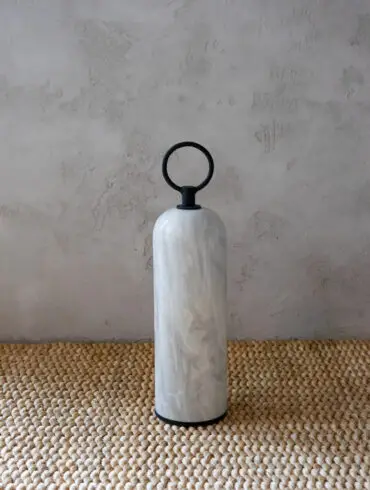 Doorstopper | Large Cylinder Storm White